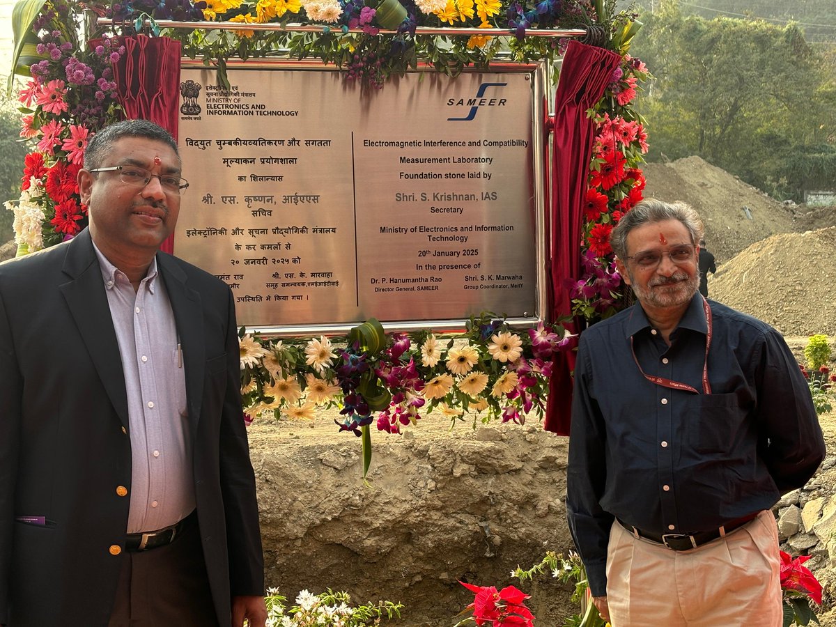 Secretary, MeitY, Shri S Krishnan lays Foundation Stone for EMI and EMC Testing Facility for Strategic Electronic Systems in Navi Mumbai