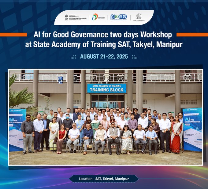 DIT, Manipur and NeGD conducted a state-level workshop titled “AI for Good Governance”