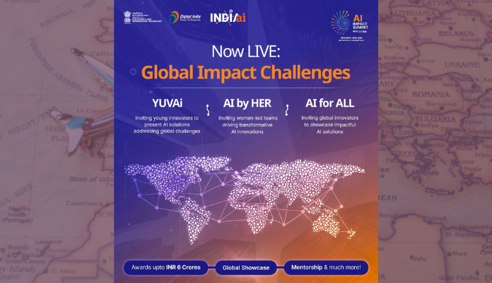 Government of India invites applications for three Global Impact Challenges under India-AI Impact Summit 2026 with Total Prize Pool of ₹5.85 Crore; Applications Open Till October 31, 2025