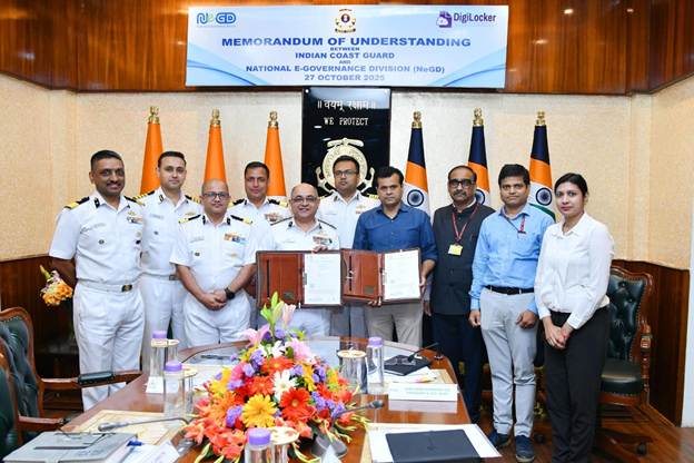 Indian Coast Guard Sets Sail on a Paperless, Trusted, and Technology-Driven Future with DigiLocker Partnership