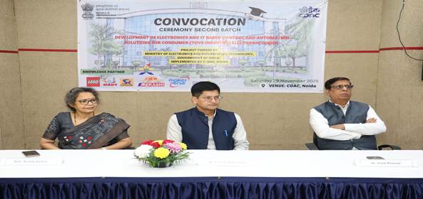 The e-Toys Lab inaugurated during the convocation ceremony of 2nd batch of 18 young engineers trained under MeitY’s Electronic Toys Project: Advancing efforts to build an inclusive and robust indigenous electronic toy industry ecosystem.